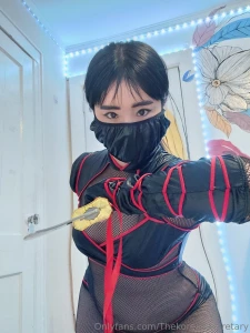 Happy halloween want to see me swallow in this ninja suit right here part 4