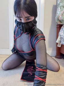 Happy halloween want to see me swallow in this ninja suit right here part 2