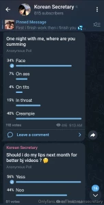 Have you participated in my telegram poll https t me joonilovesu