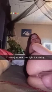 Stretch my tiny needy pussy in missionary daddy i need to feel you