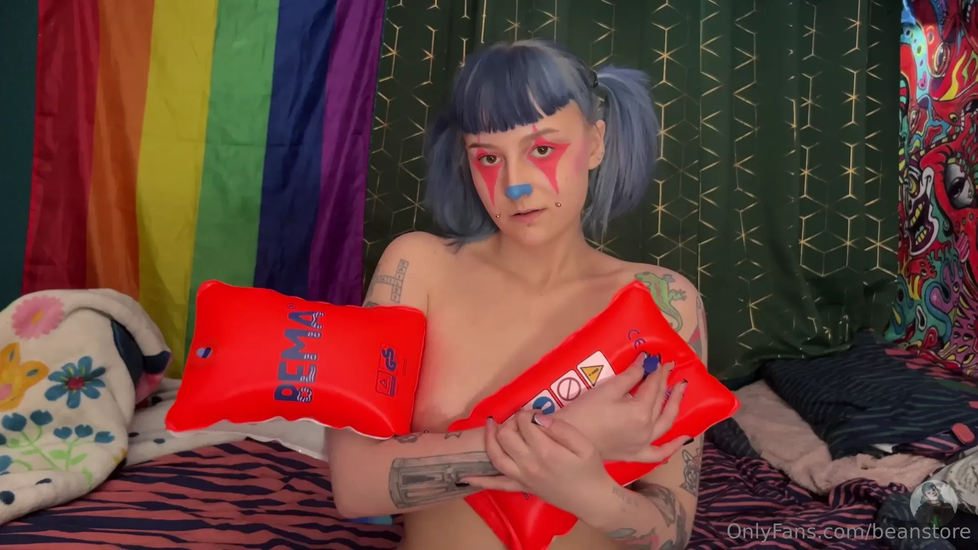 Water wings- a freaky fetish video deflation and inflation of armbands part 1 