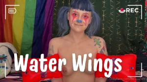 Water wings- a freaky fetish video deflation and inflation of armbands