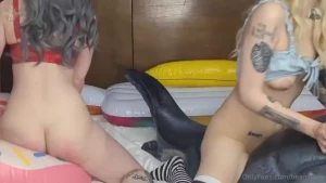 Clown inflatable party- silly clowns bouncing and grinding on