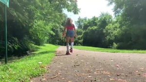 Roller girl part 1 check dm for vid i learn to roller skate with my