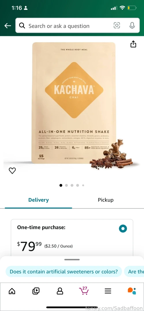 Does anyone want to possibly cover this meal replacement protein 