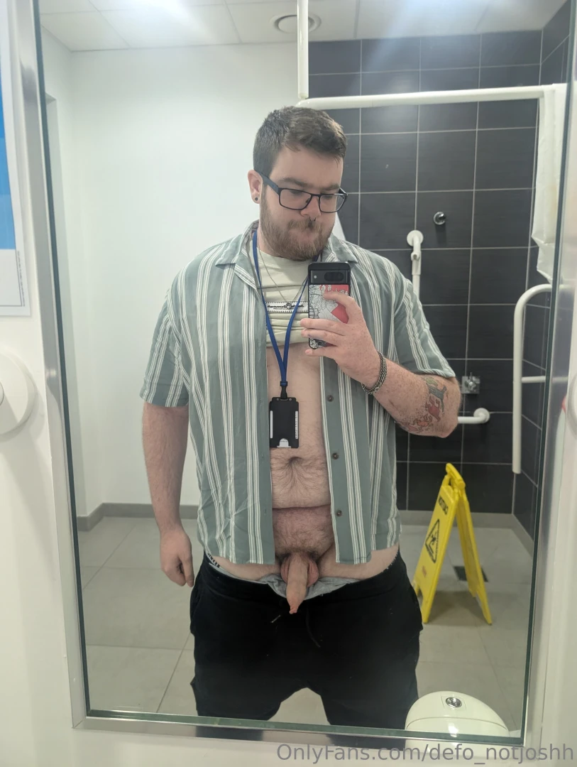 Shirt cockin it at work 