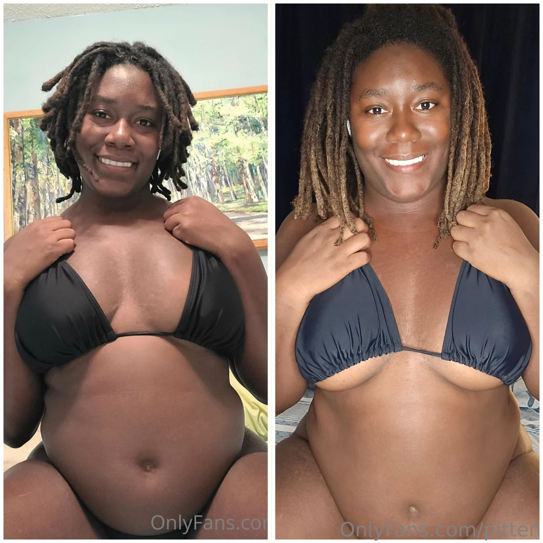 Black swimsuit 1 year ago vs now part 1 