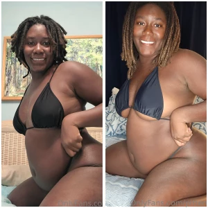 Black swimsuit 1 year ago vs now part 9