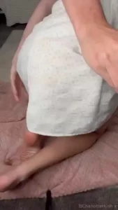 Nighttime routine on mistress dressing room floor