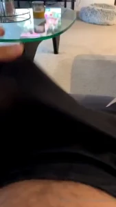 Loving stroking my thick cock and leaking again and again