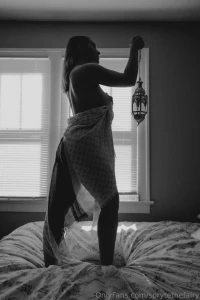 In shadowed light and monochrome play my curves whisper secrets the