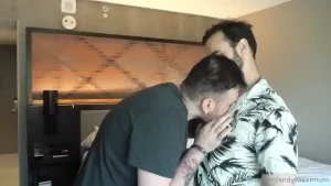 My first collab cum watch me and damienstrokes get naked together