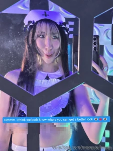 Impress mommy can you read the blue caption in this photo lmaooo