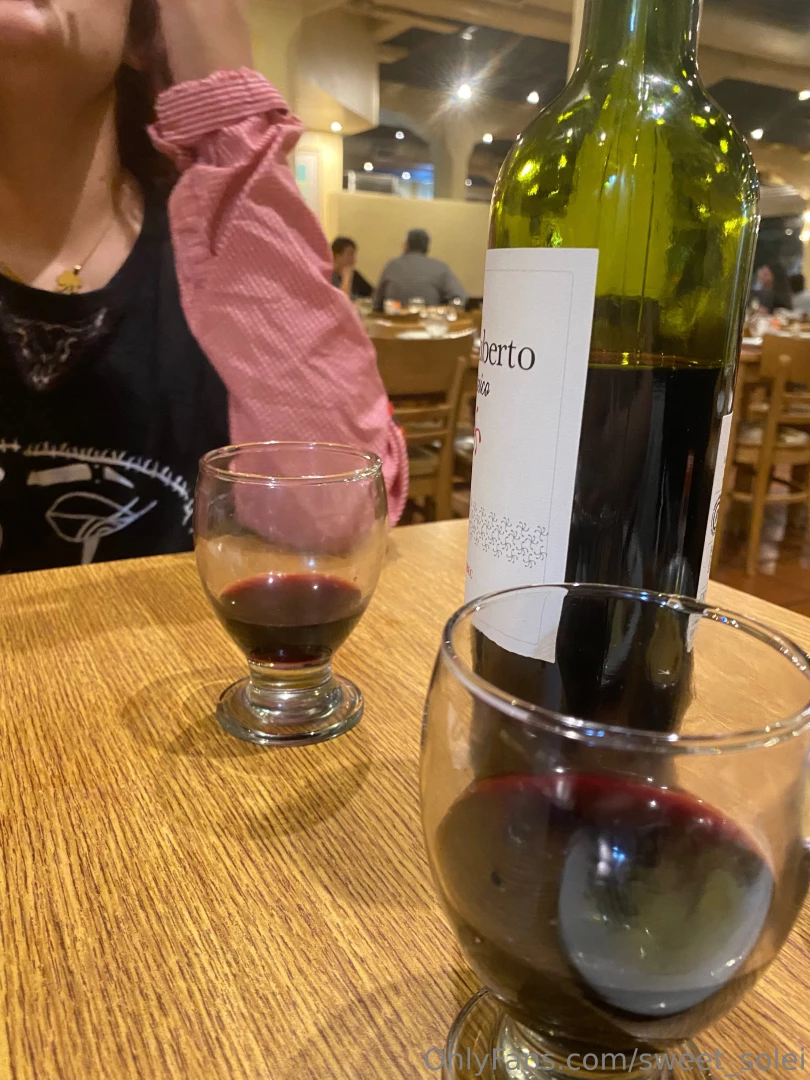 Pov you are on a casual date night with me having a glass of wine 