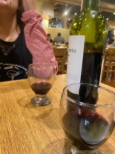 Pov you are on a casual date night with me having a glass of wine