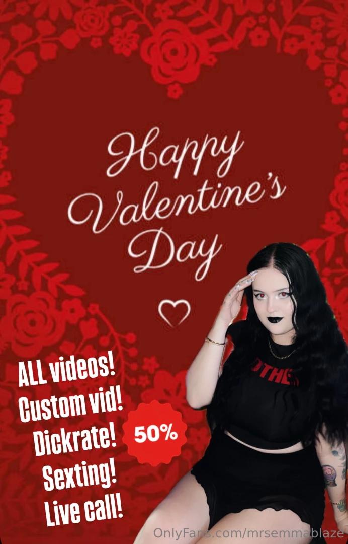 50 off vip mrsemmablaze_vip happy valentines hope to see you lt 3 don 