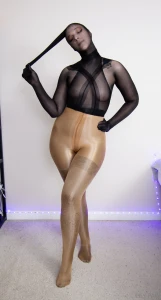 Cdr black encasement and cdr nude tan shades layers black stockings part 3