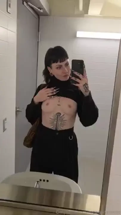 Selfie video just a classic titties out in the public bathroom moment part 1 