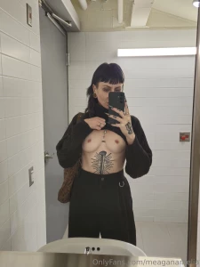 Selfie video just a classic titties out in the public bathroom moment
