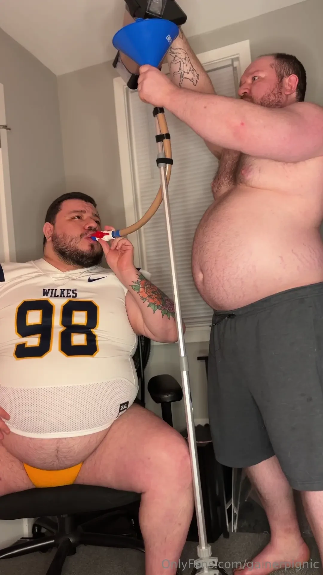 Bulking shake chug my football jersey shrinks everytime i put it on 