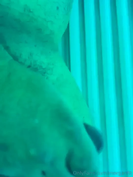 Photo in the tanning bed and me playing with myself in the tanning bed 
