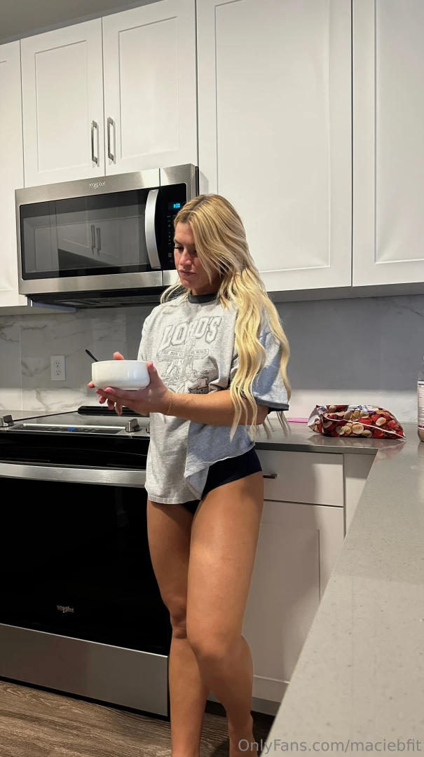 Teasing you in the kitchen are you ready for your breakfast 
