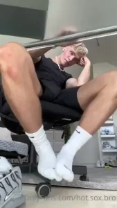 Pov foot socks play video who wants to be under my desk whorshipping