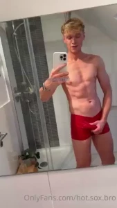 Video w my new red rubber boxer shorts i had to just get into it and