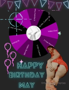 You know what time it is spin my birthday wheel every spin is a win 1