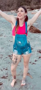 Beach day lovely springtime weather finally