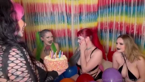 It s mercy s birthday today so kit peggy and i helped her celebrate