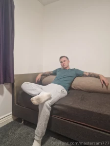 Grey joggers and big bulge what a combo part 1