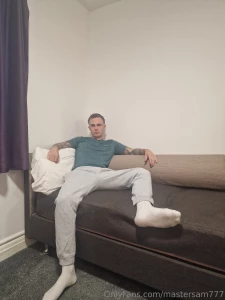 Grey joggers and big bulge what a combo part 2