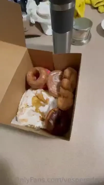 Got myself a box of donuts and i m taking it easy today watching 