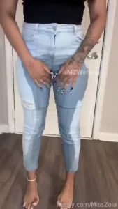 It s only right to wet these jeans again before cleaning up 1st