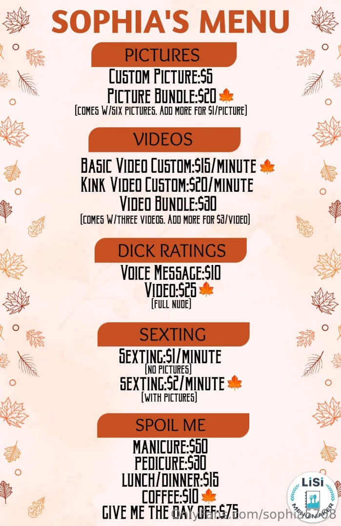 Fall menu anything with a is what is most popular in that category 