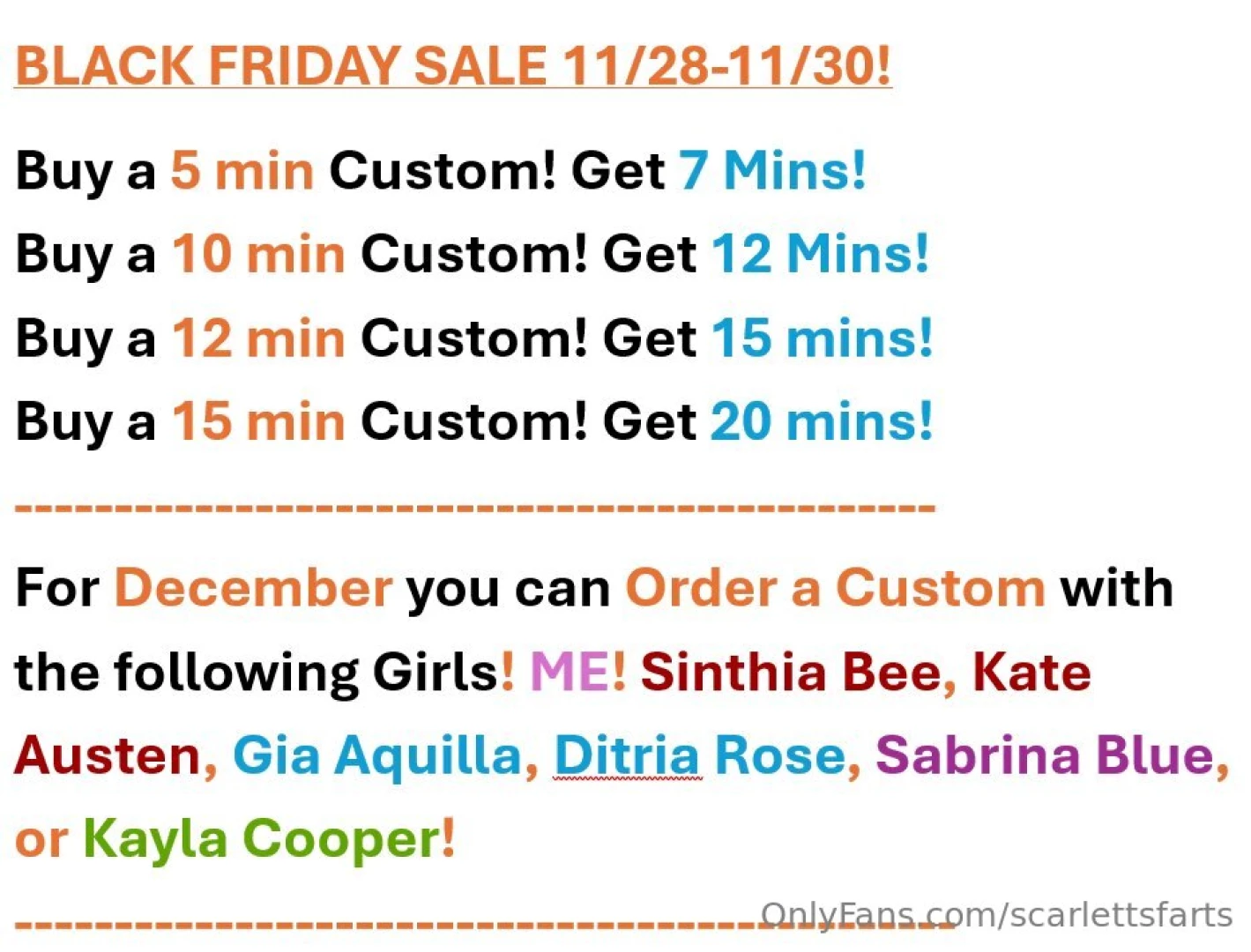 All customs are discounted contact me with what you want and price 