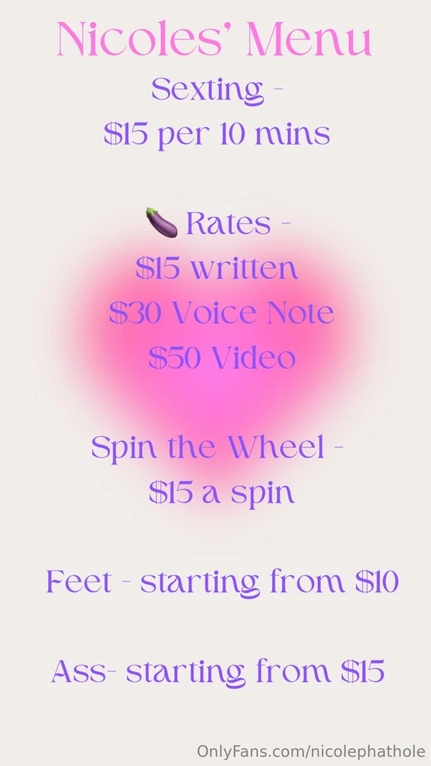 Hello here s the menu with pricing so far guys to start with - let s 