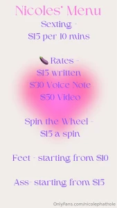 Hello here s the menu with pricing so far guys to start with - let s