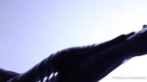 Black latex gloves these clips were taken to be used in a video for my