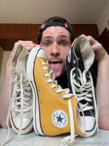 A naughty guy vs his 3 big smelly converse shoes can you try to guess part 5