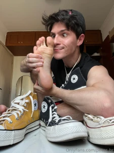 A naughty guy vs his 3 big smelly converse shoes can you try to guess part 8