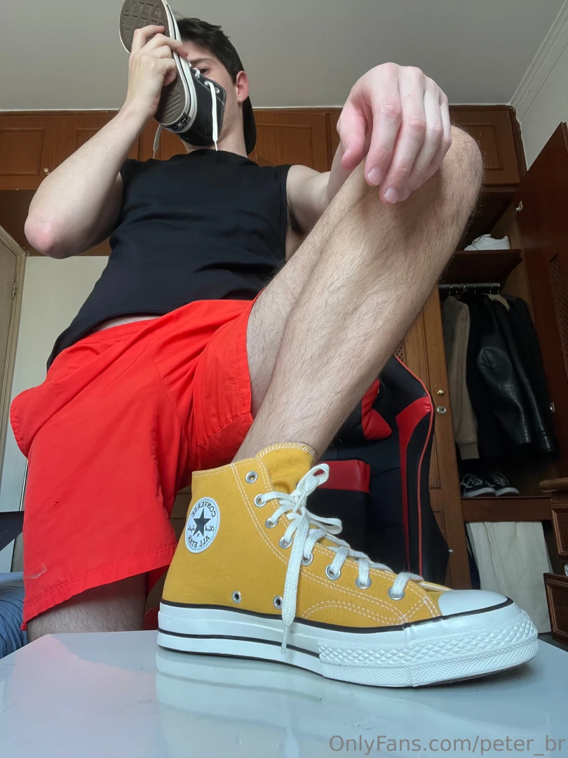 A naughty guy vs his 3 big smelly converse shoes can you try to guess part 2 