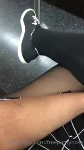 Love showing off my pantyhosed legs in public