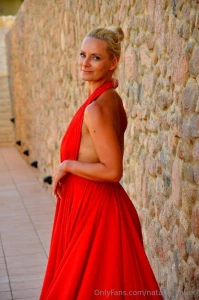 Lady in red bold confident unforgettable