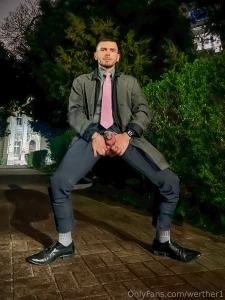 Open crotch pant - exposing my ass and locked dick part 1