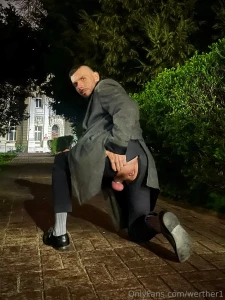 Open crotch pant - exposing my ass and locked dick part 2