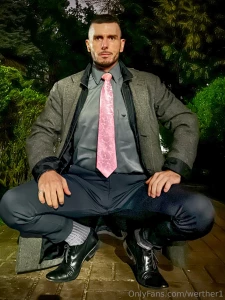 Open crotch pant - exposing my ass and locked dick