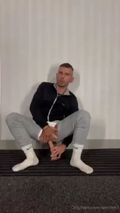 Playing with my pussy on the hotel floor