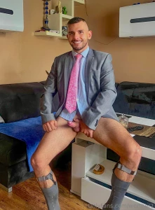 Businessman s small hard dick without cage part 3